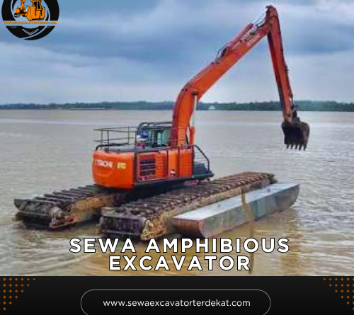 Sewa Amphibious Excavator Terdekat | Rental Alat Berat Terbaru
